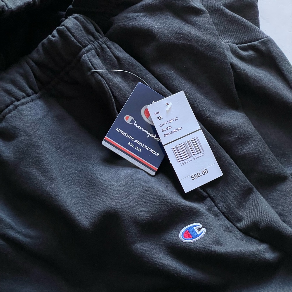Champion Cargo Black Fleece Joggers Men Pants Sz 3XL - Picture 7 of 8
